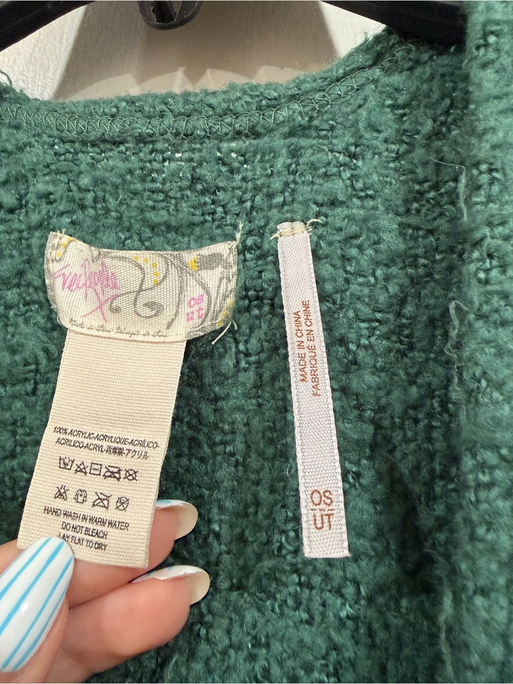 Free People Deep Green Textured Cardigan - Picture 3 of 9